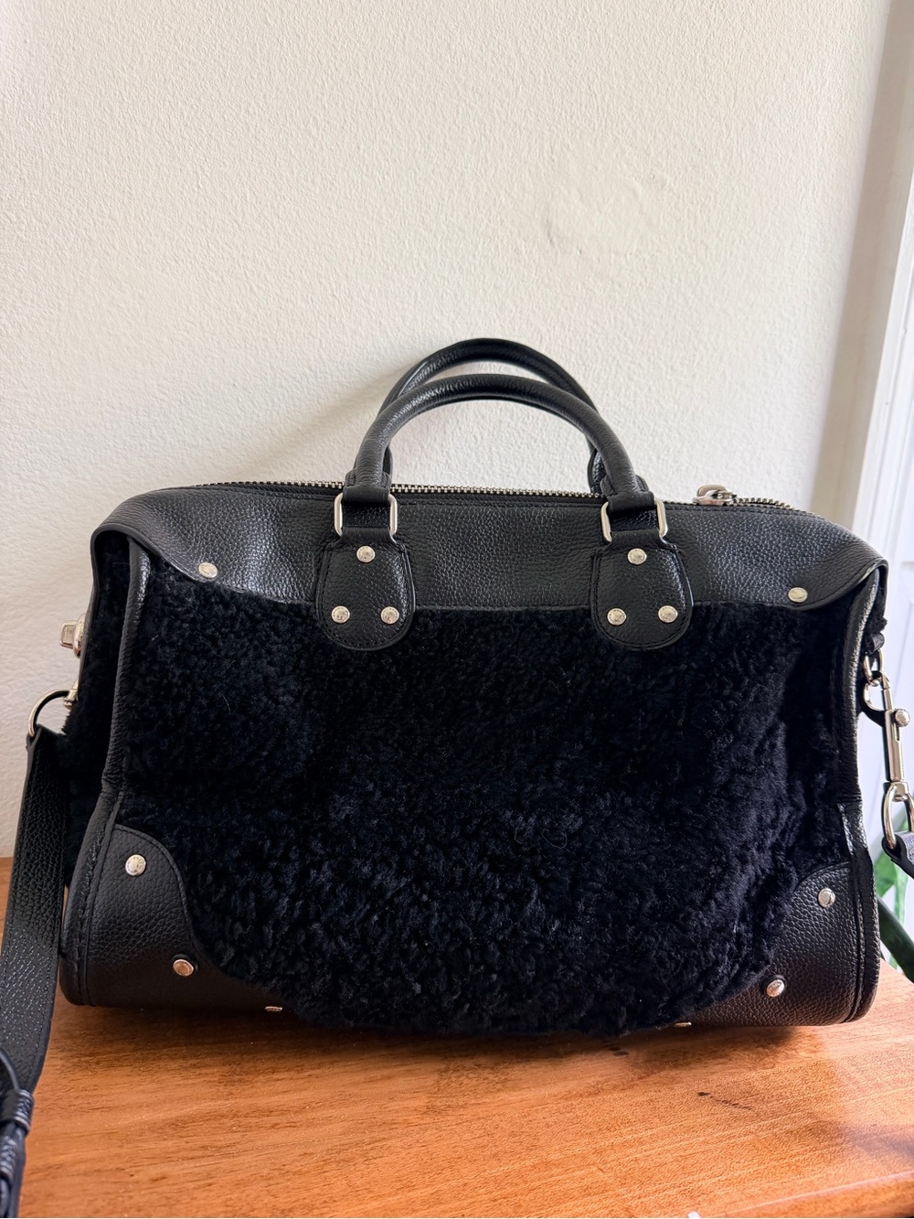 Coach Shearling Rhyder Satchel - Picture 3 of 8